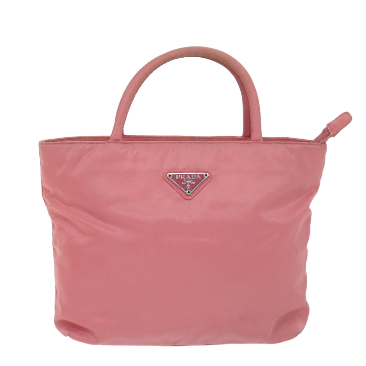 PRADA Hand Bag Nylon Pink Auth 65697 - 0