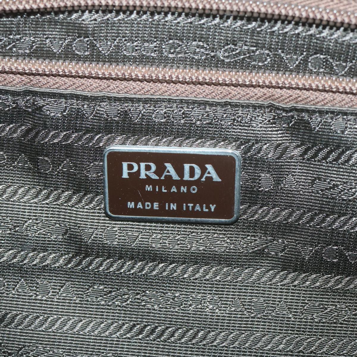 PRADA Hand Bag Nylon Khaki Auth 65699