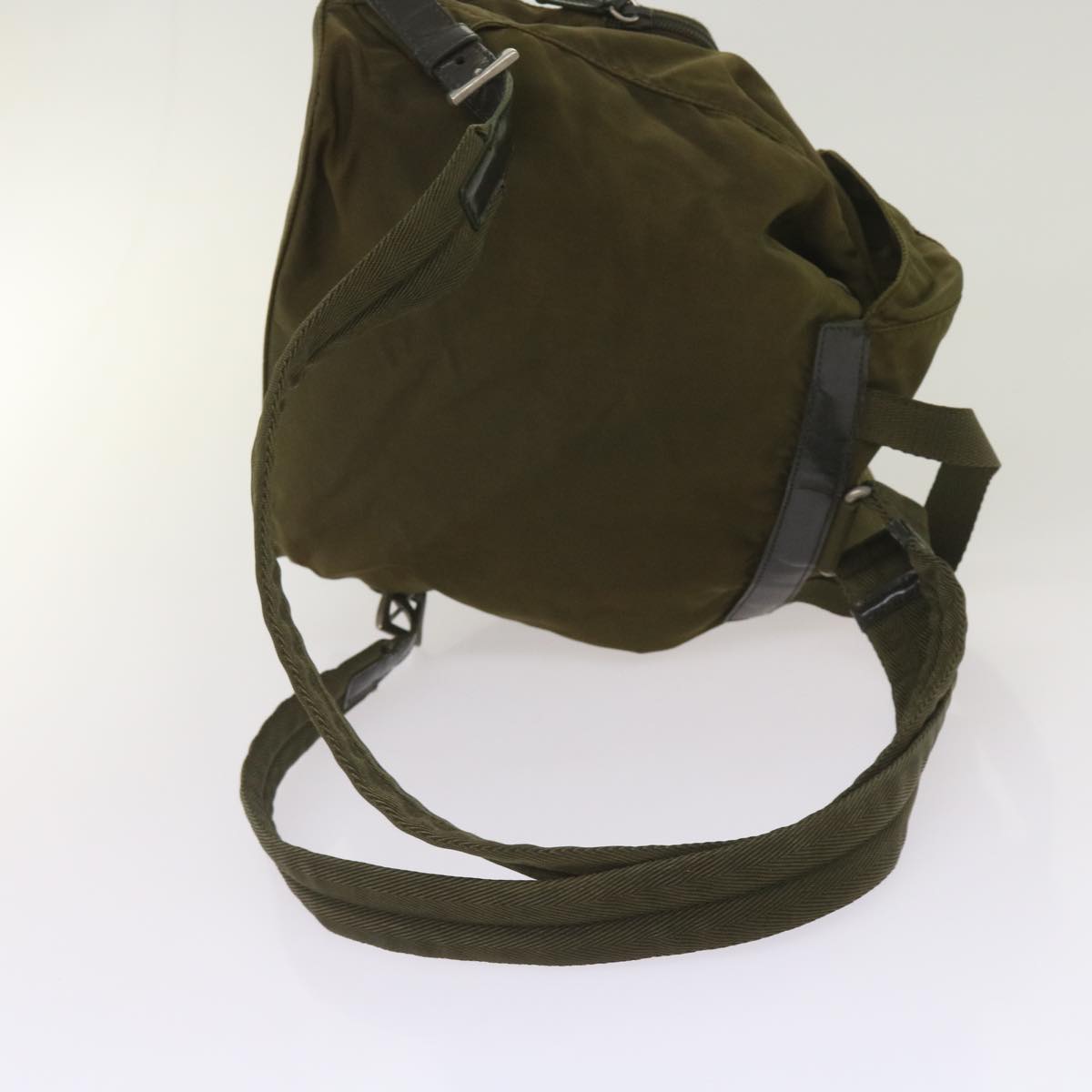 PRADA Backpack Nylon Khaki Auth 65700
