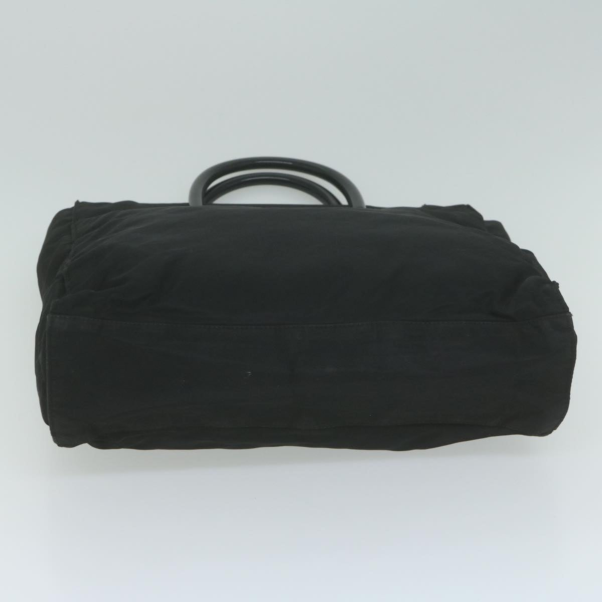 PRADA Hand Bag Nylon Black Auth 65704