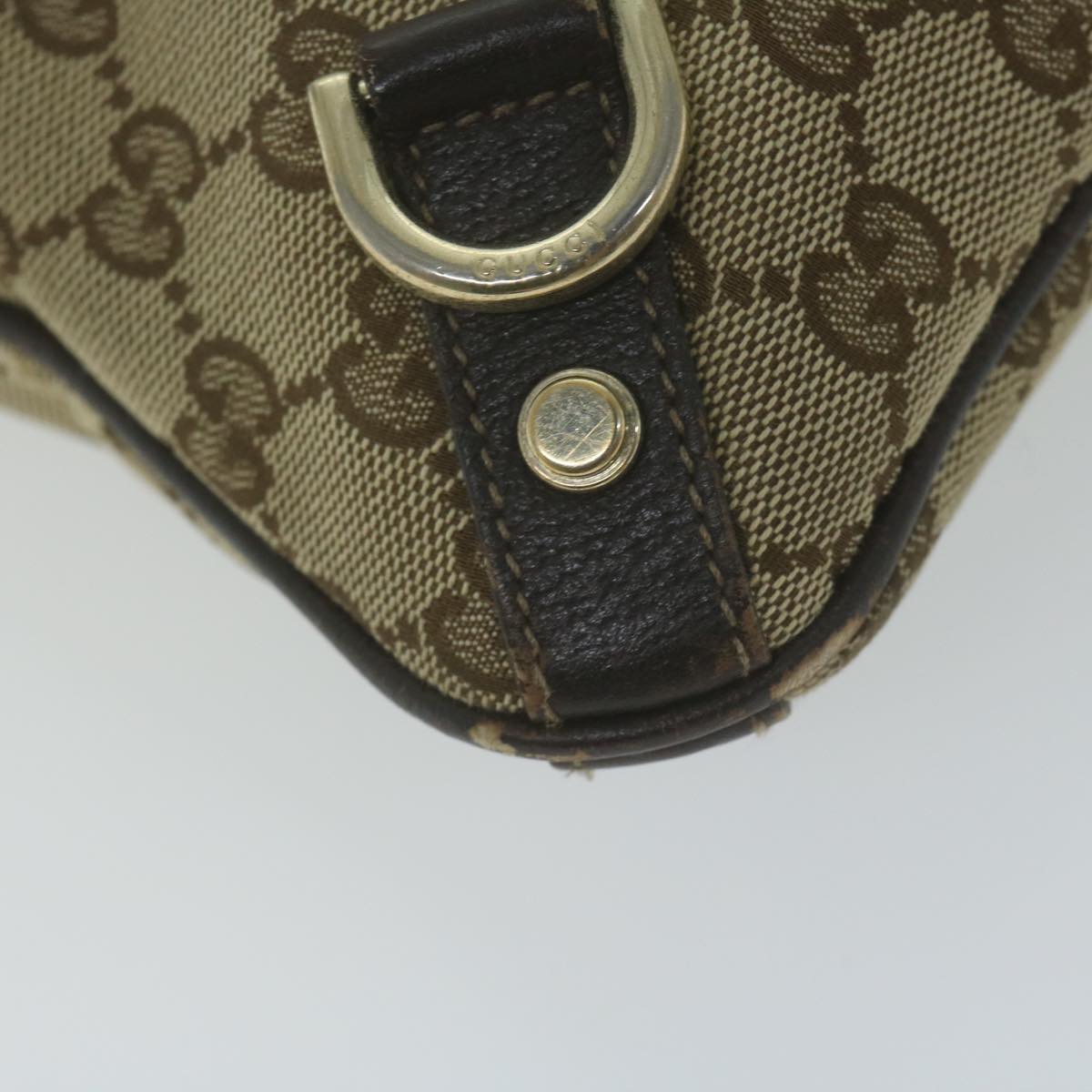 GUCCI GG Canvas Shoulder Bag Beige 131326 Auth 65712