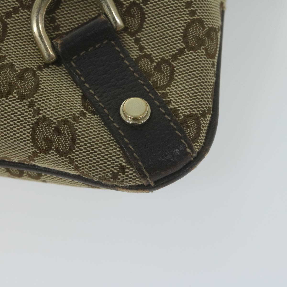 GUCCI GG Canvas Shoulder Bag Beige 131326 Auth 65712