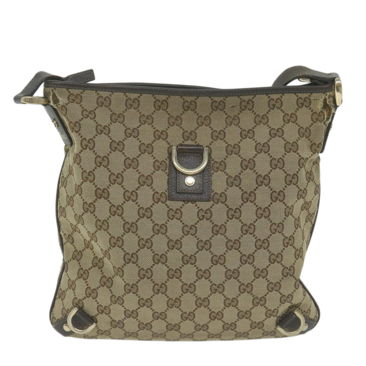 GUCCI GG Canvas Shoulder Bag Beige 131326 Auth 65712