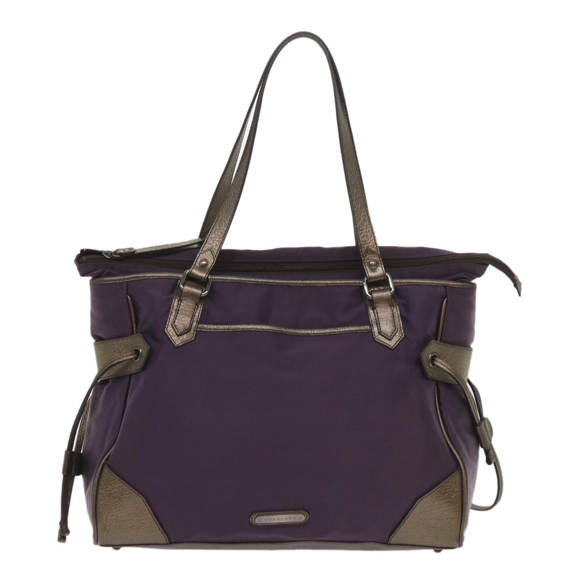 BURBERRY Tote Bag Nylon Purple Auth 65716 - 0