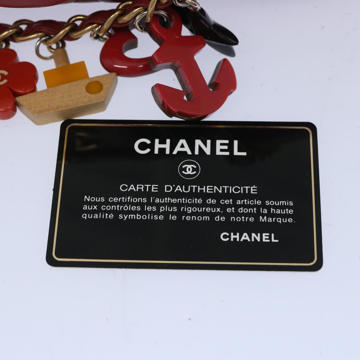 CHANEL Matelasse Chain Shoulder Bag Leather Red CC Auth 65726A