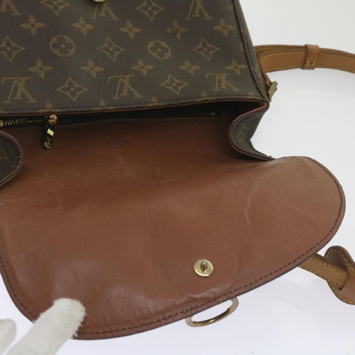 LOUIS VUITTON Monogram Saint Cloud GM Shoulder Bag M51242 LV Auth 65733