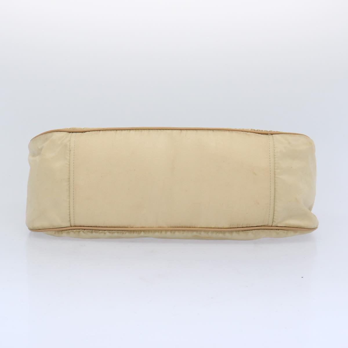 PRADA Shoulder Bag Nylon Beige Auth 65740