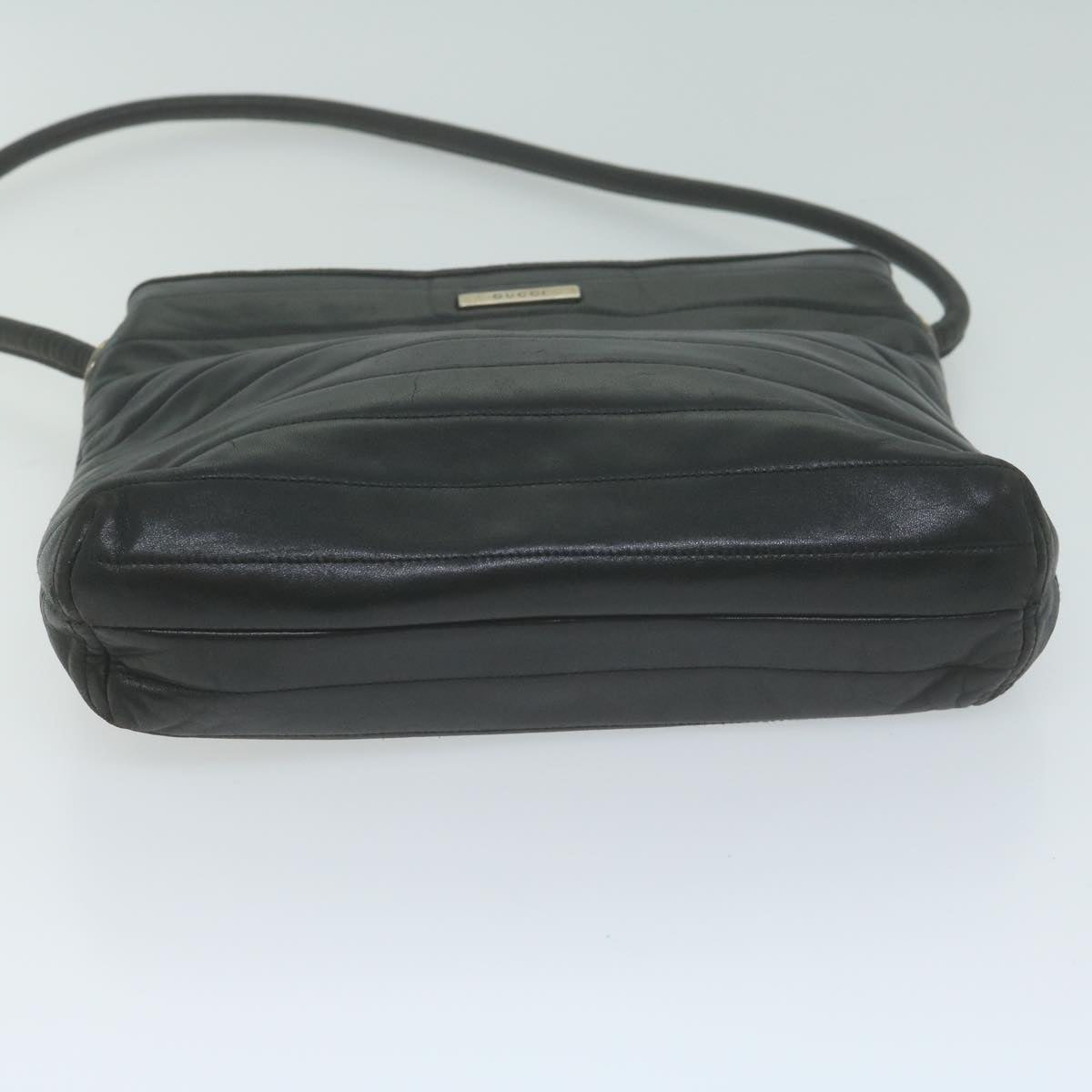 GUCCI Shoulder Bag Leather Black 001 2865 Auth 65766