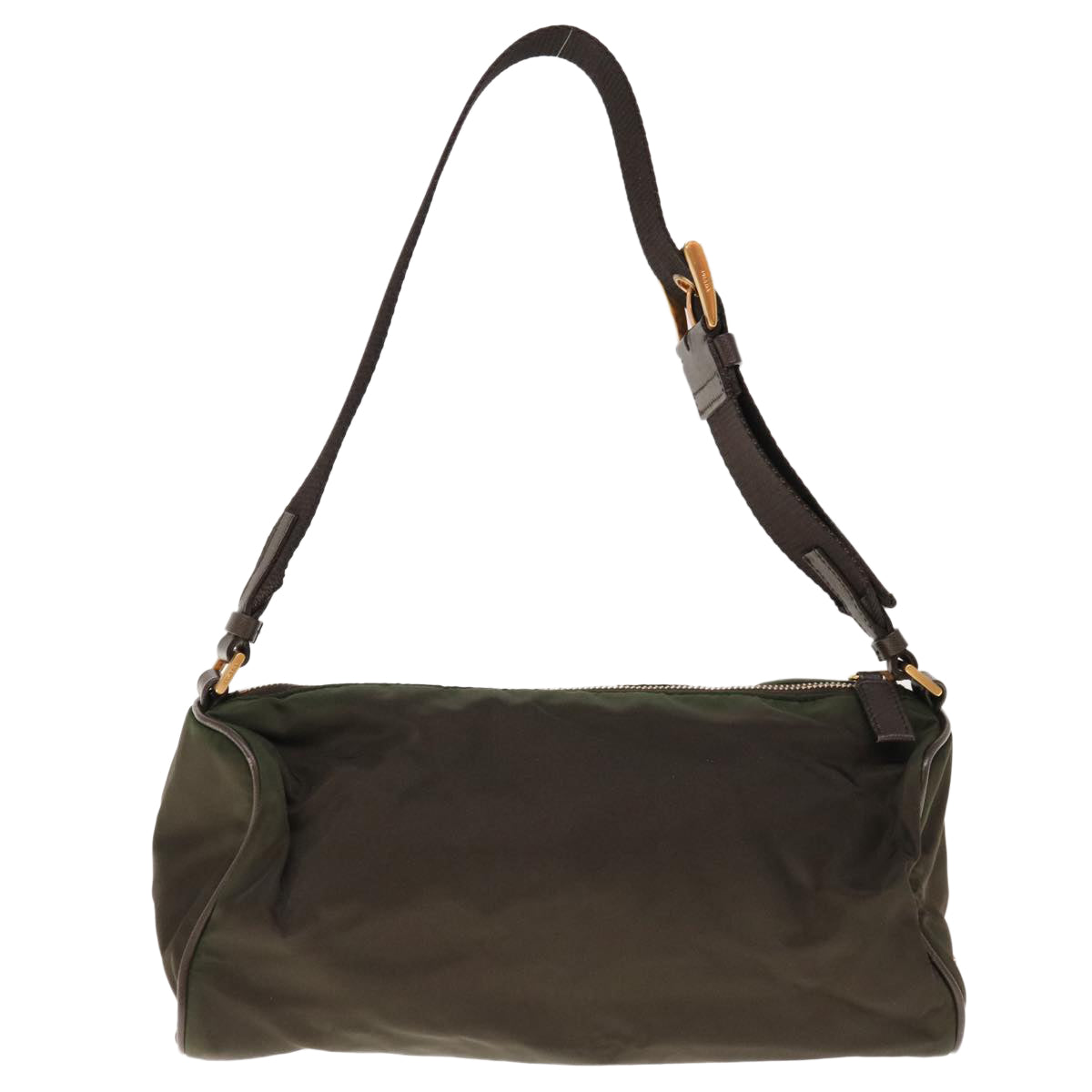 PRADA Shoulder Bag Nylon Khaki Auth 65808