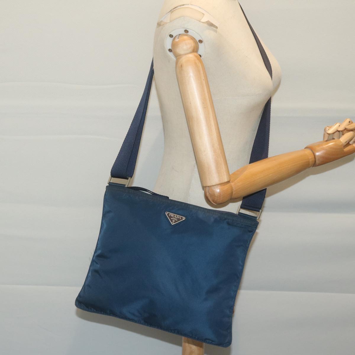 PRADA Shoulder Bag Nylon Navy Auth 65820