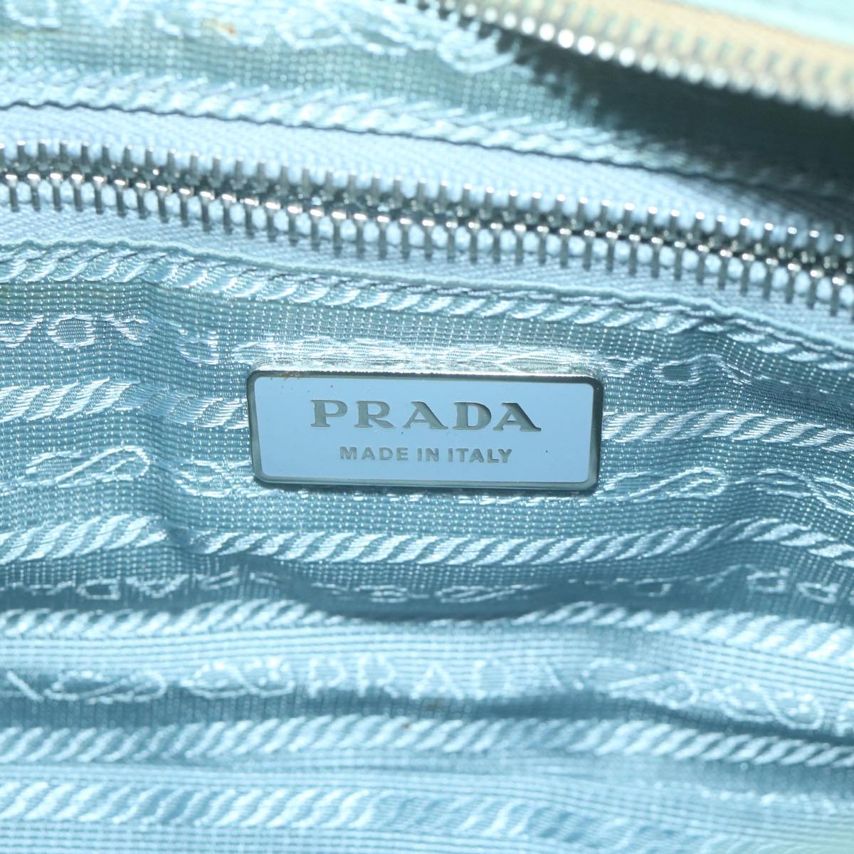 PRADA Shoulder Bag Nylon Light Blue Auth 65827