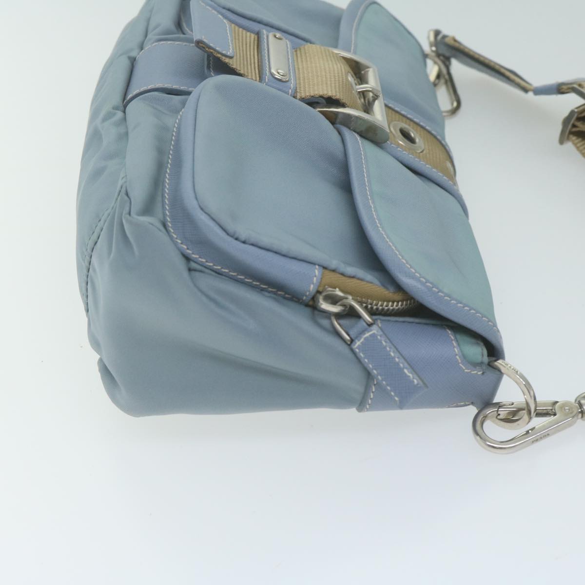 PRADA Shoulder Bag Nylon Light Blue Auth 65827