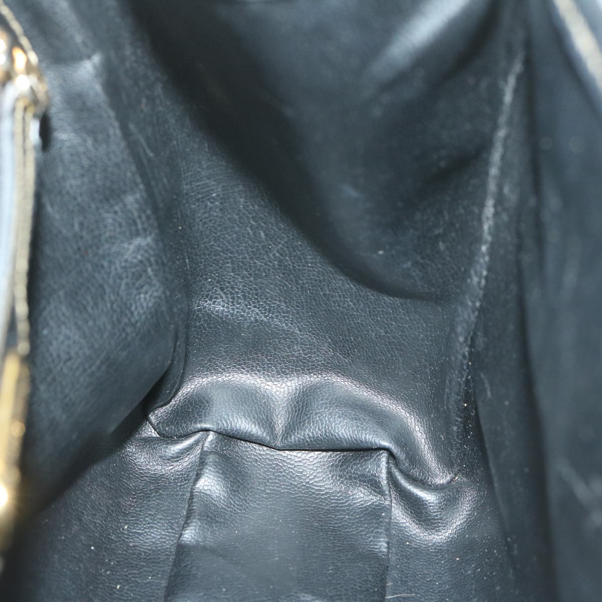 FENDI Zucca Canvas Hand Bag Black Brown Auth 65831