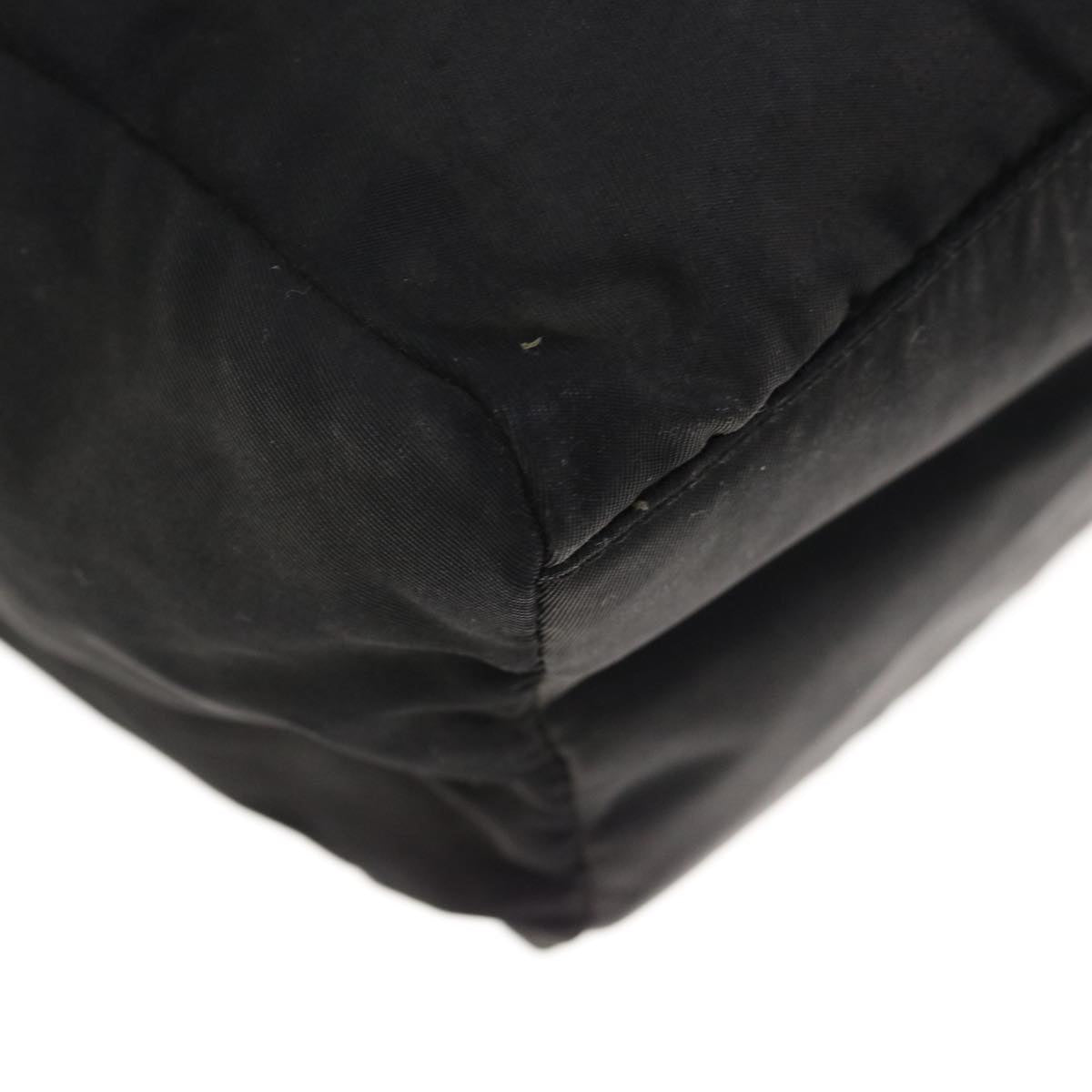 PRADA Hand Bag Nylon Black Auth 65834