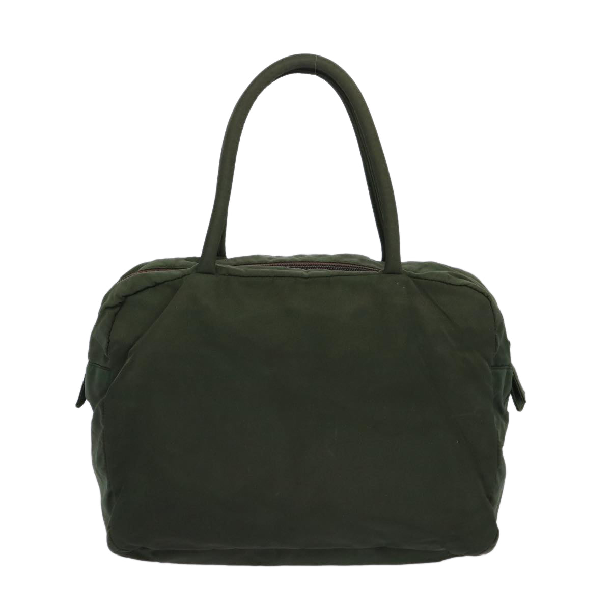 PRADA Hand Bag Nylon Khaki Auth 65836