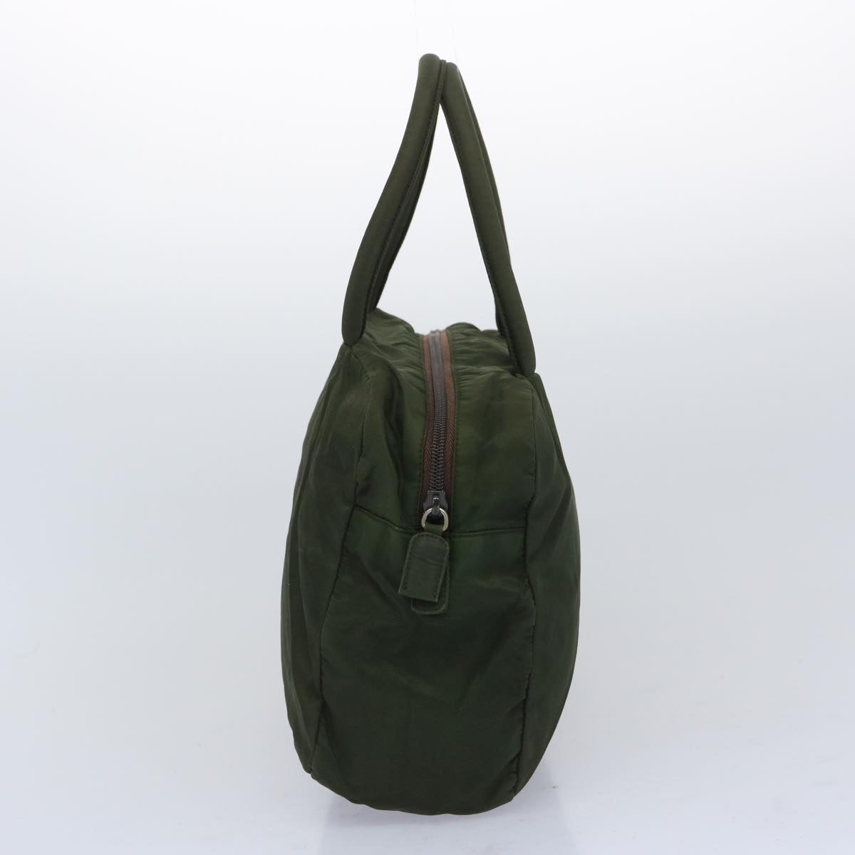 PRADA Hand Bag Nylon Khaki Auth 65836