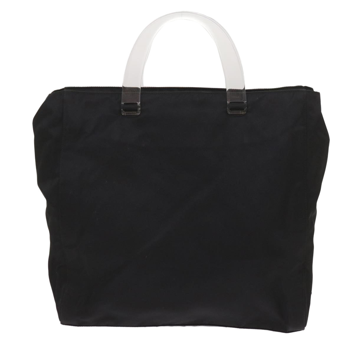 PRADA Hand Bag Nylon Black Auth 65839 - 0