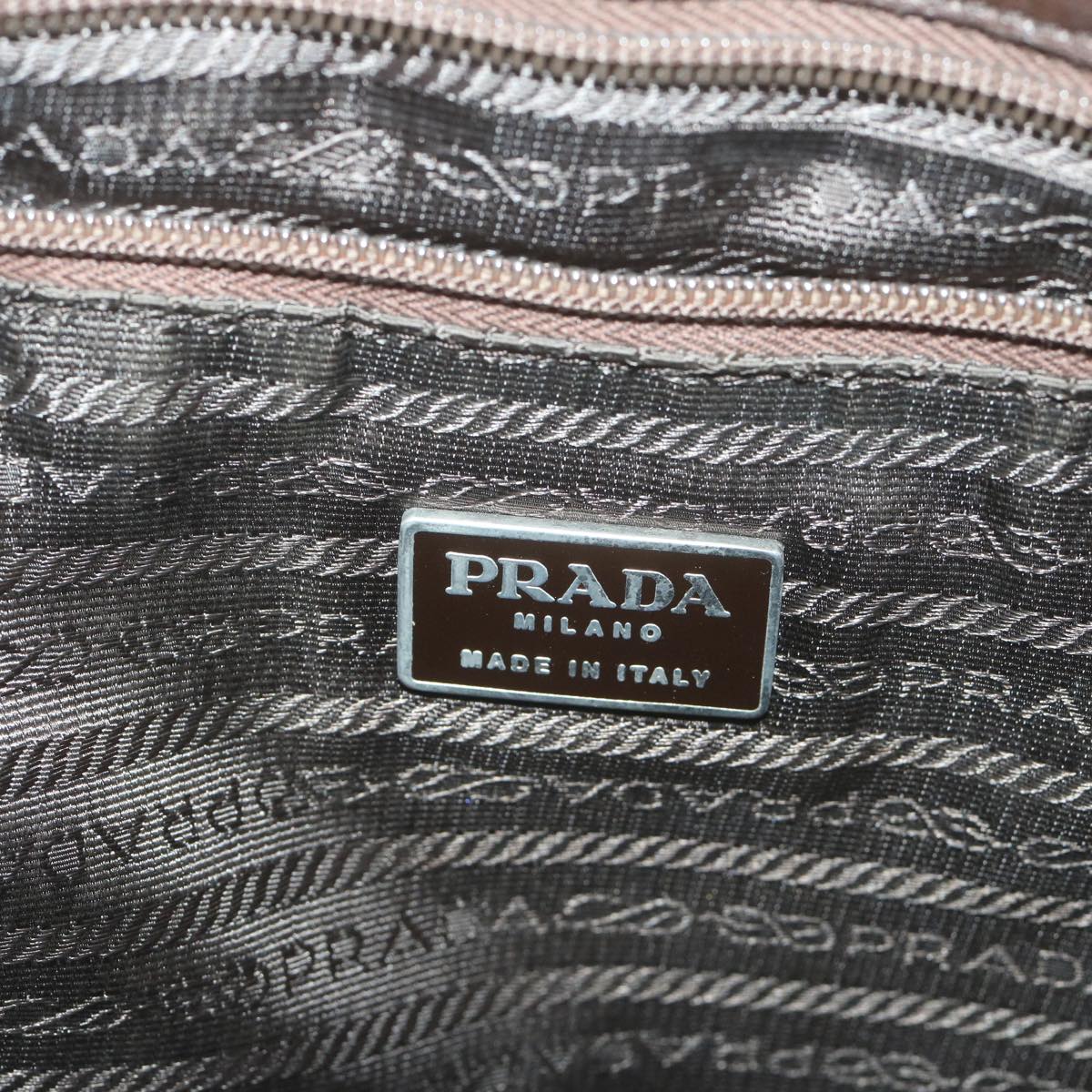 PRADA Shoulder Bag Nylon Khaki Auth 65840