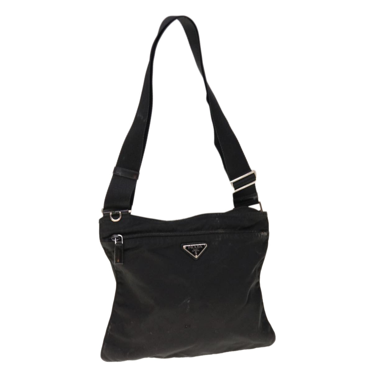 PRADA Shoulder Bag Nylon Black Auth 65841