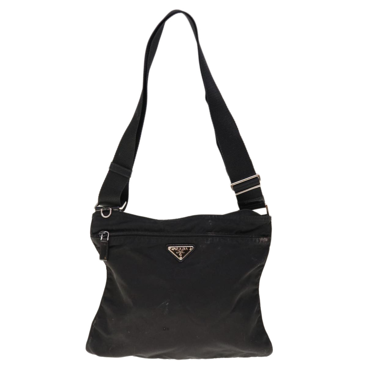 PRADA Shoulder Bag Nylon Black Auth 65841