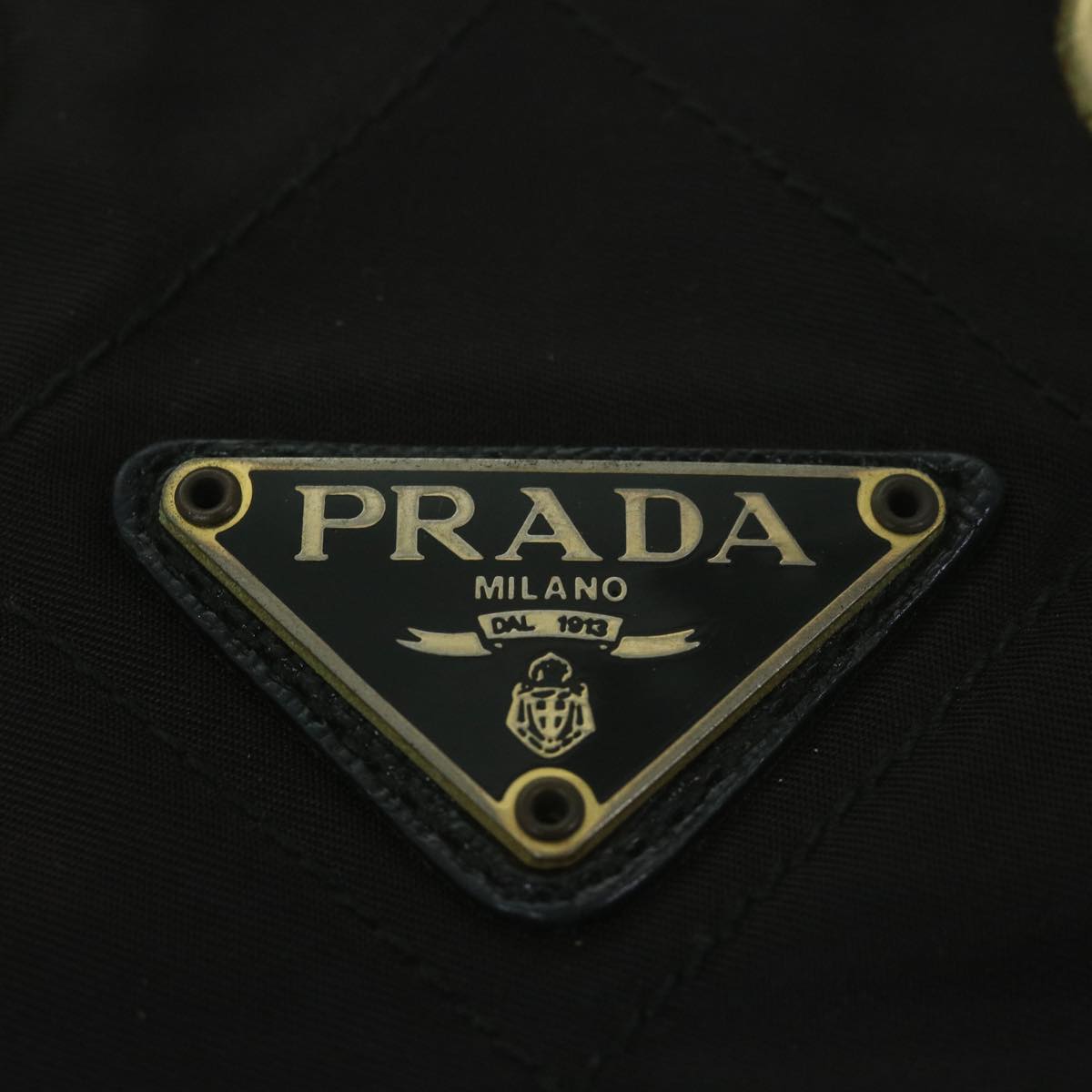 PRADA Quilted Chain Shoulder Bag Nylon Black Auth 65854