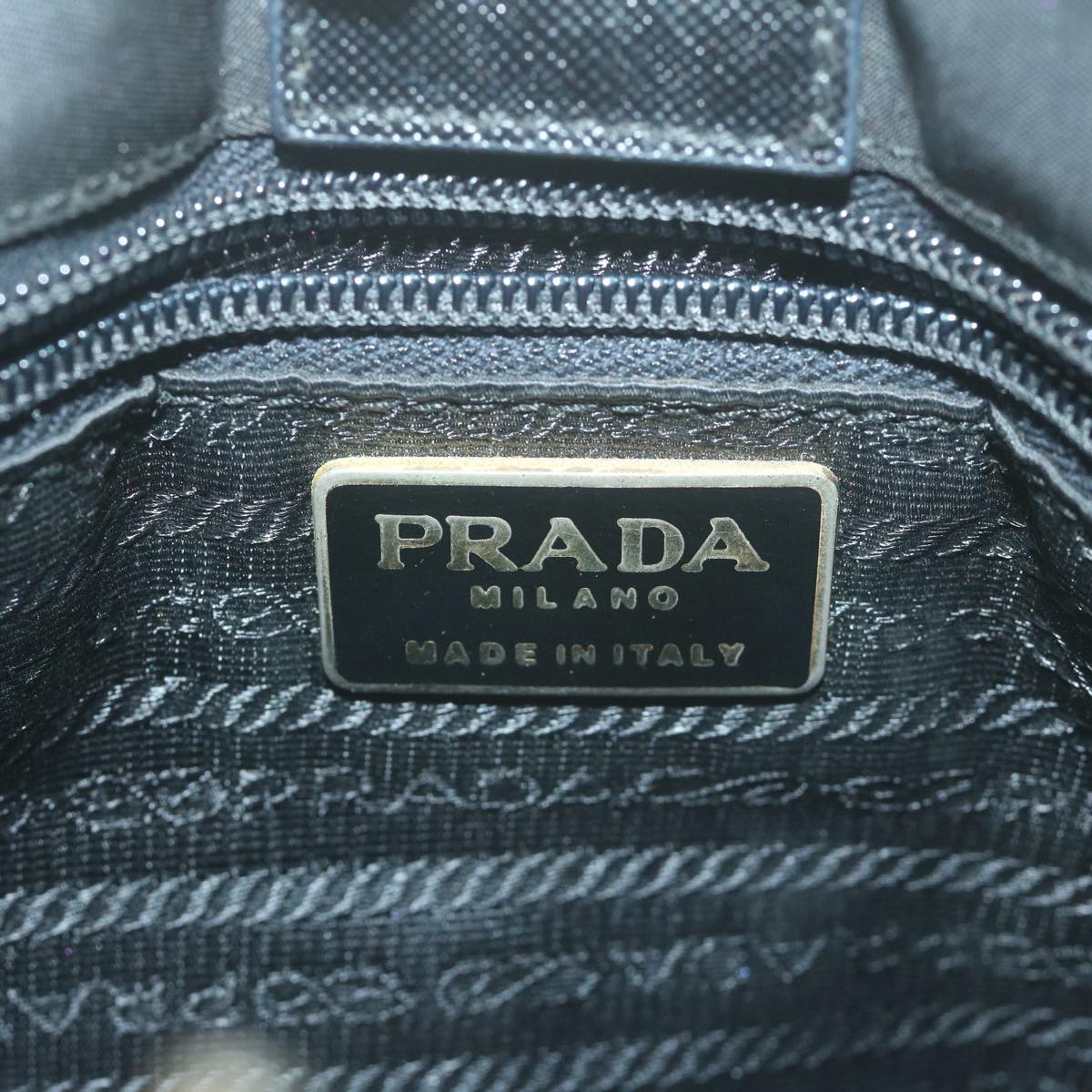 PRADA Quilted Chain Shoulder Bag Nylon Black Auth 65854