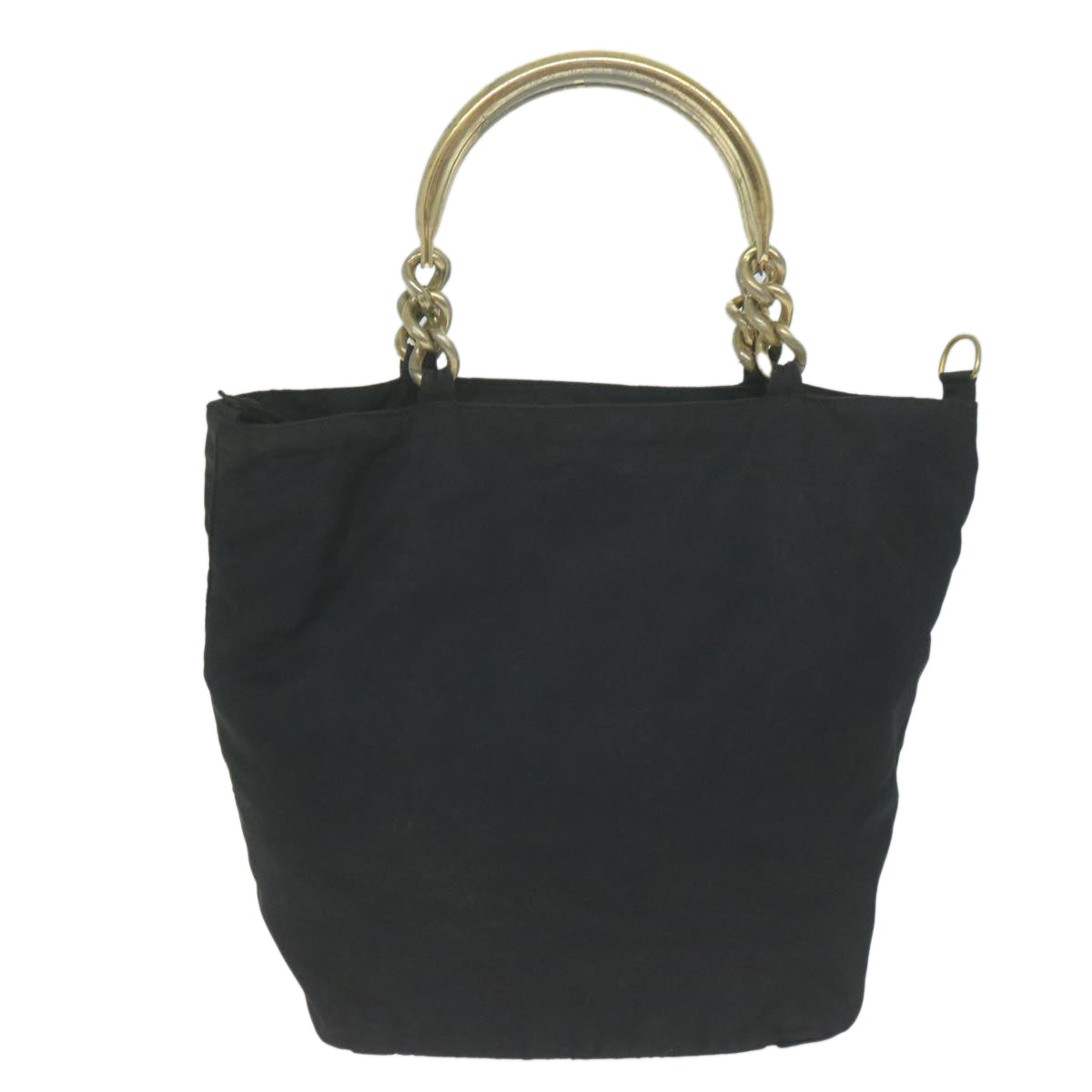 PRADA Hand Bag Nylon Black Auth 65859