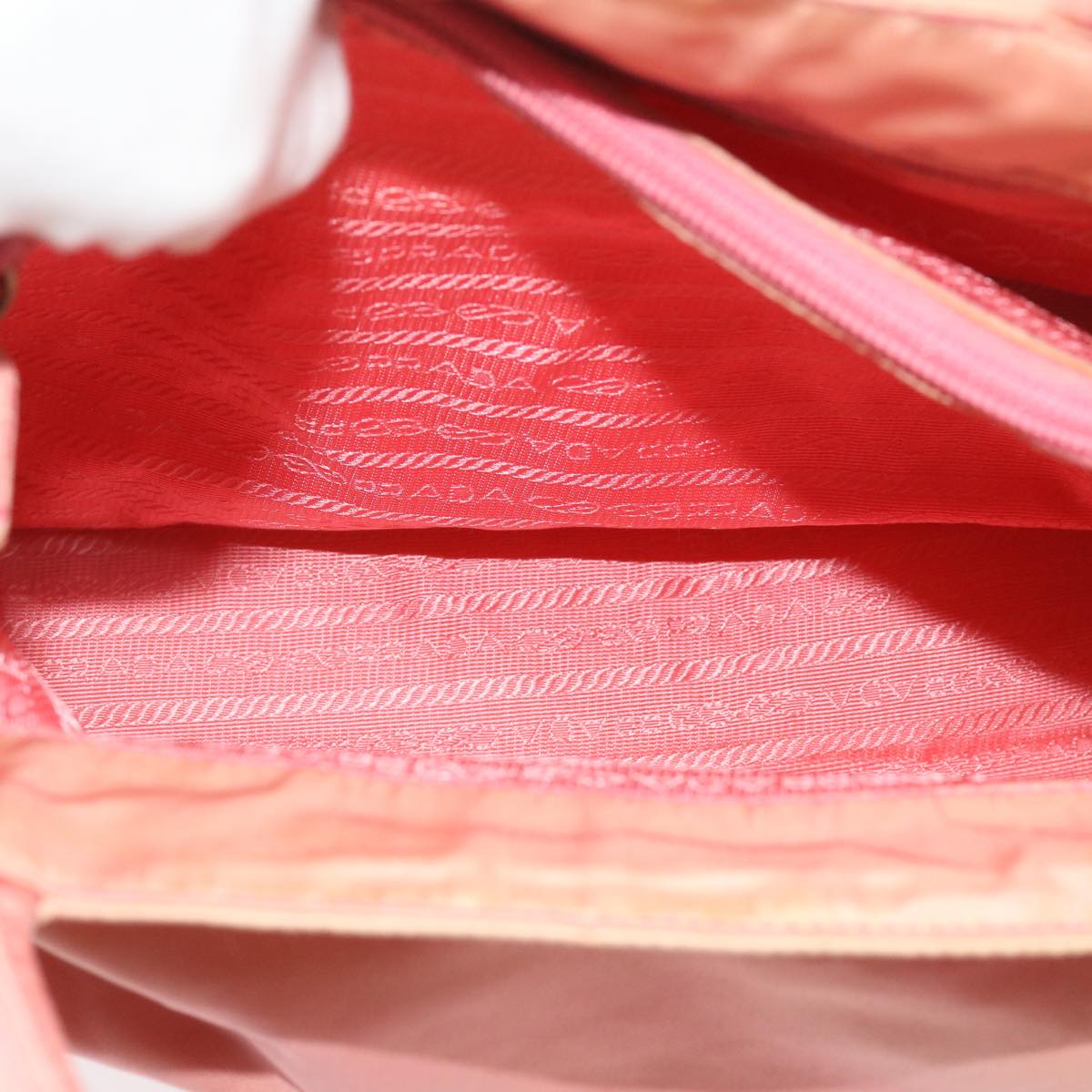PRADA Hand Bag Nylon Pink Auth 65879