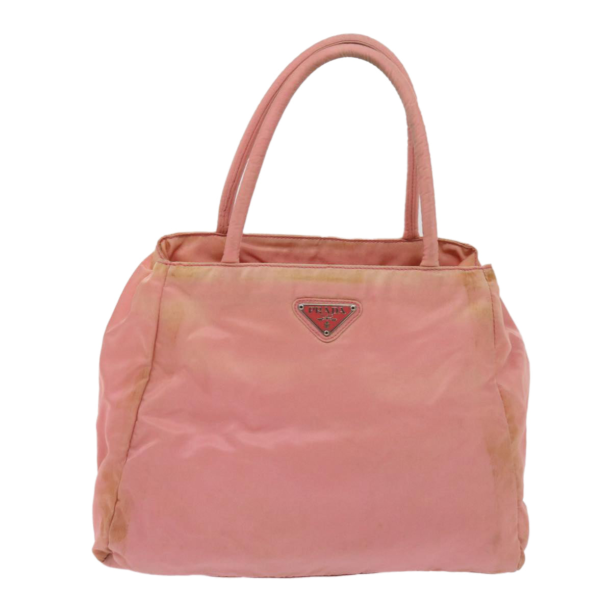 PRADA Hand Bag Nylon Pink Auth 65879