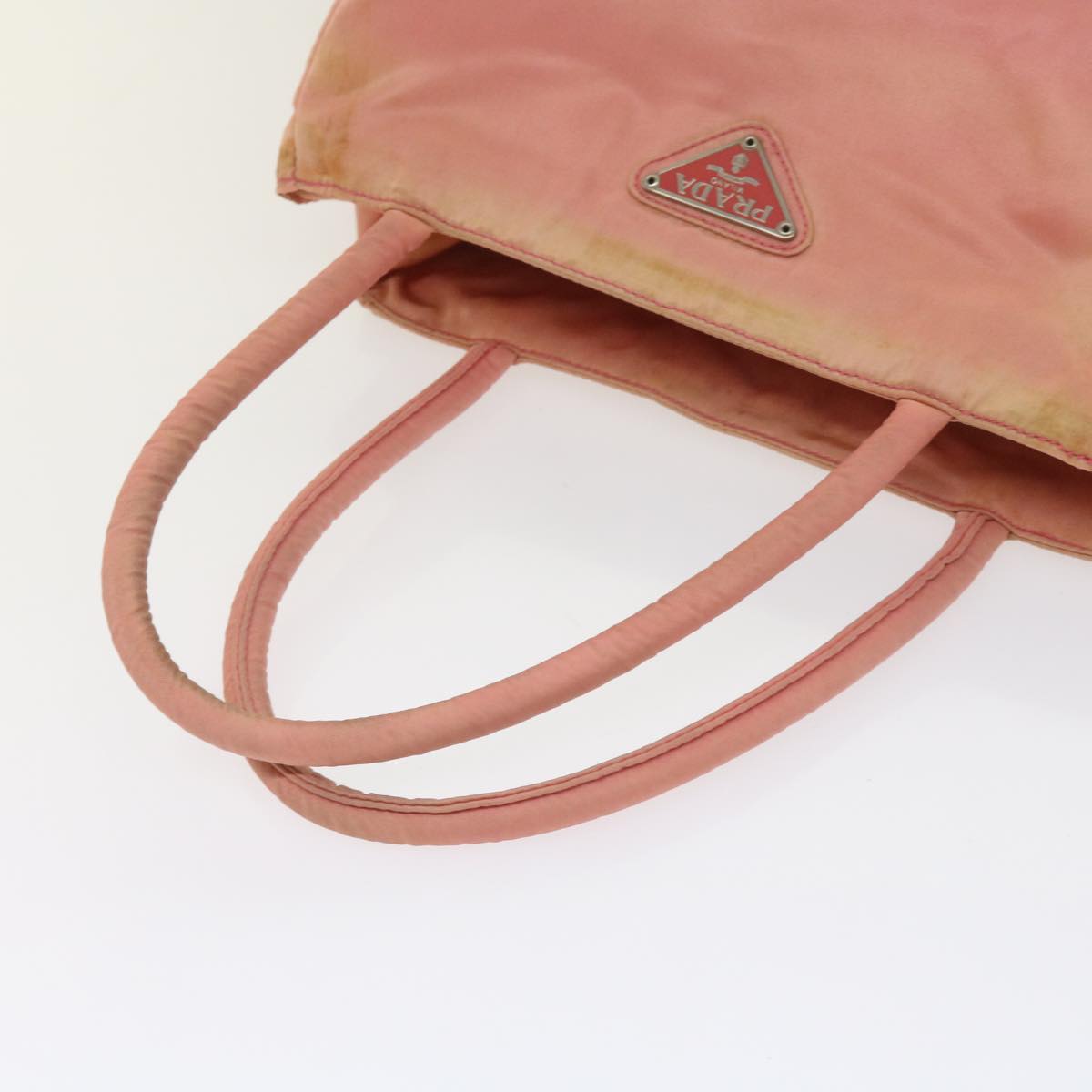 PRADA Hand Bag Nylon Pink Auth 65879