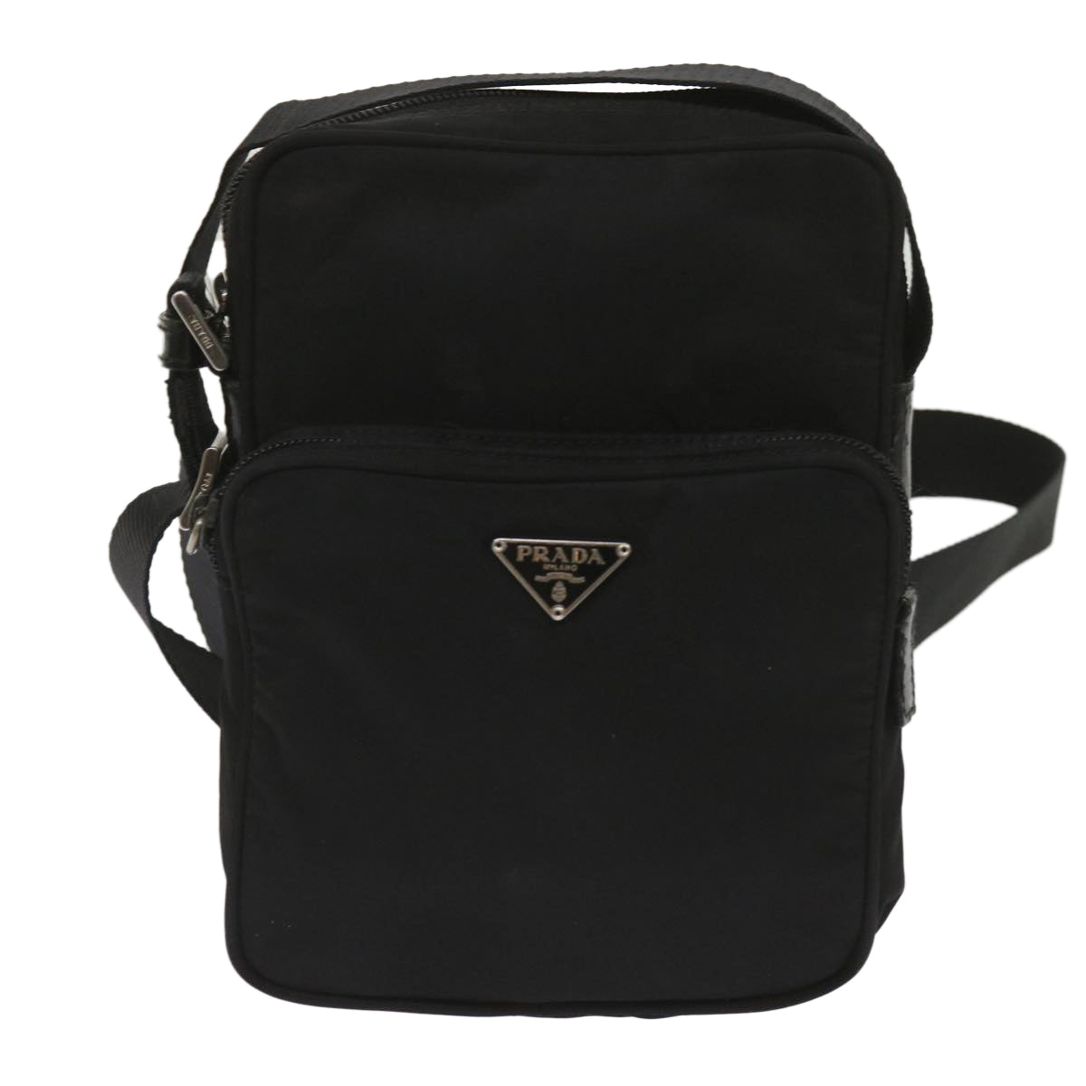 PRADA Shoulder Bag Nylon Black Auth 65880