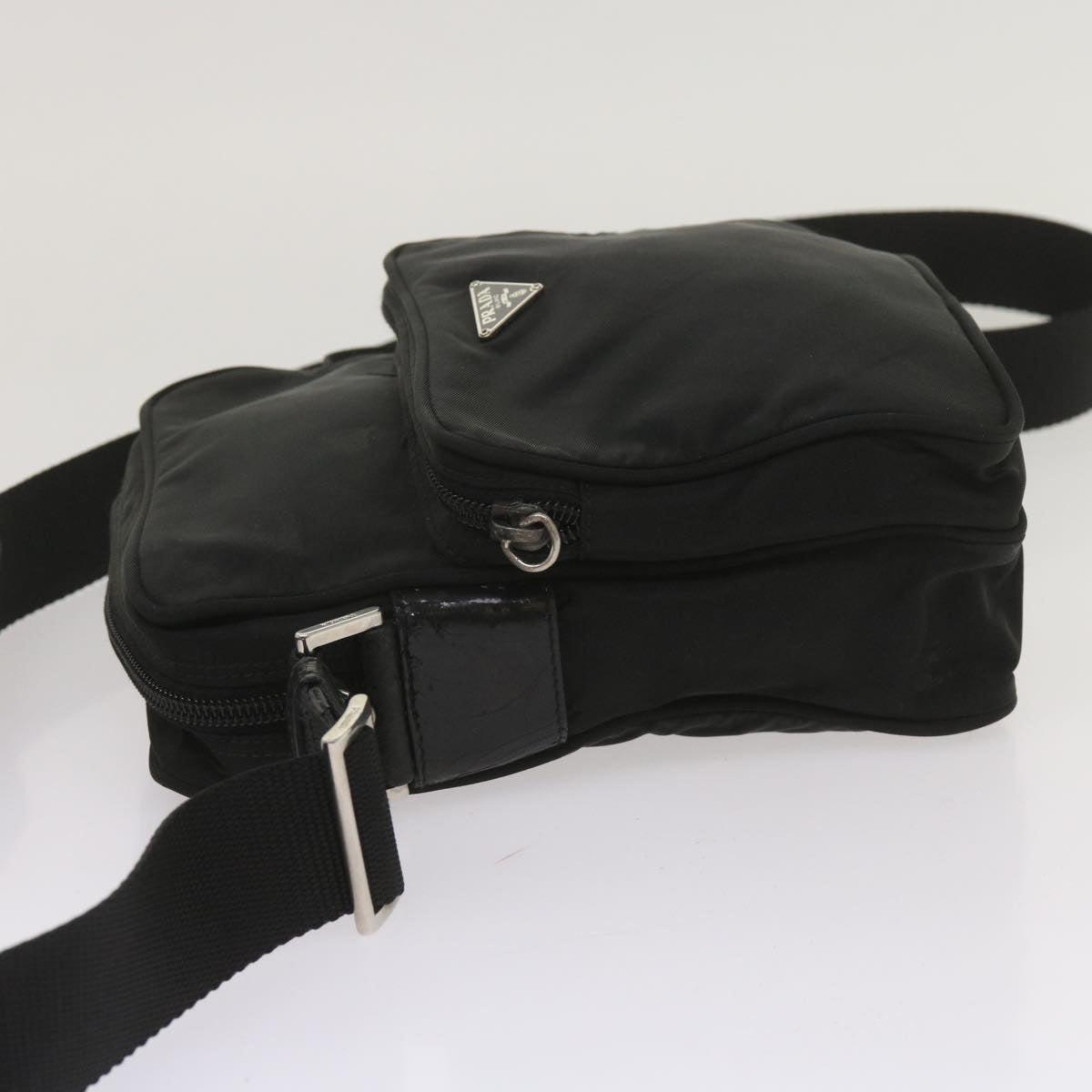 PRADA Shoulder Bag Nylon Black Auth 65880