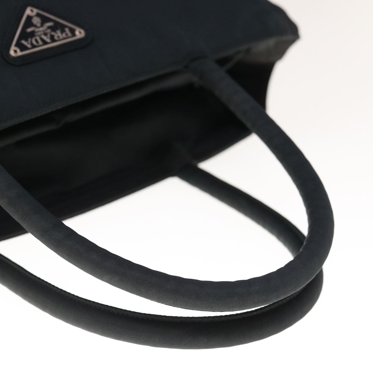 PRADA Hand Bag Nylon Black Auth 65884