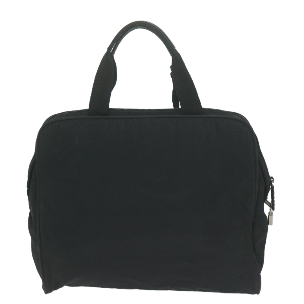 PRADA Hand Bag Nylon Black Auth 65890