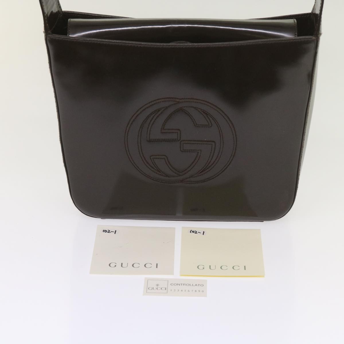 GUCCI Shoulder Bag Leather Brown 000 1186 0506 Auth 65908