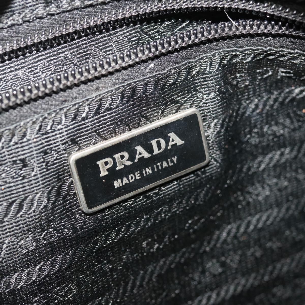 PRADA Shoulder Bag Nylon Black Auth 65909