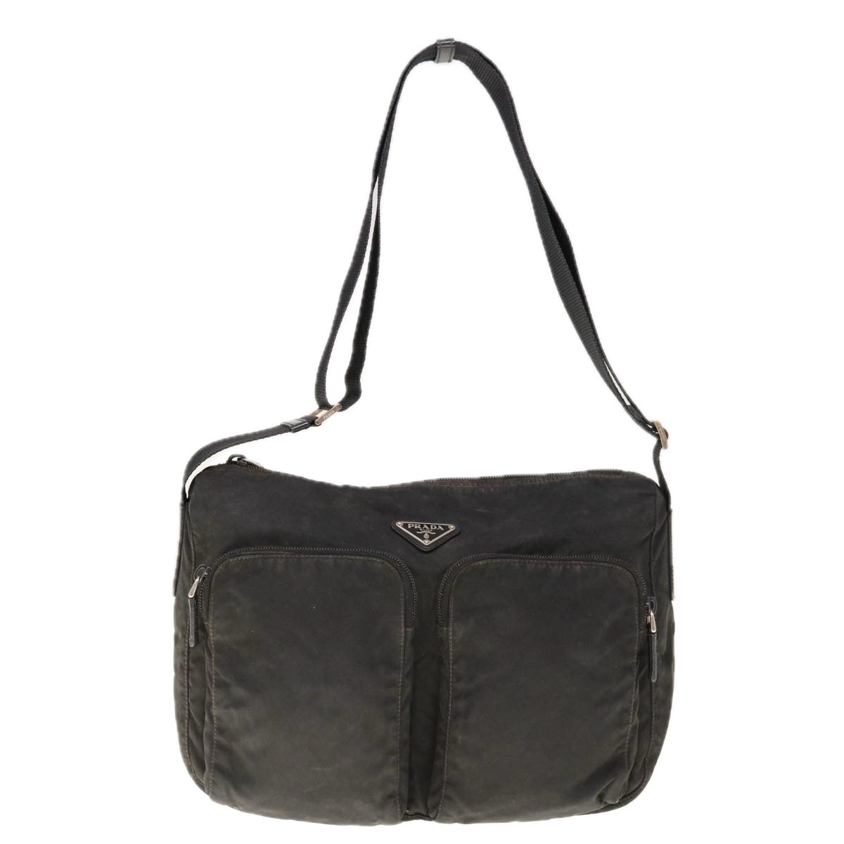 PRADA Shoulder Bag Nylon Black Auth 65909