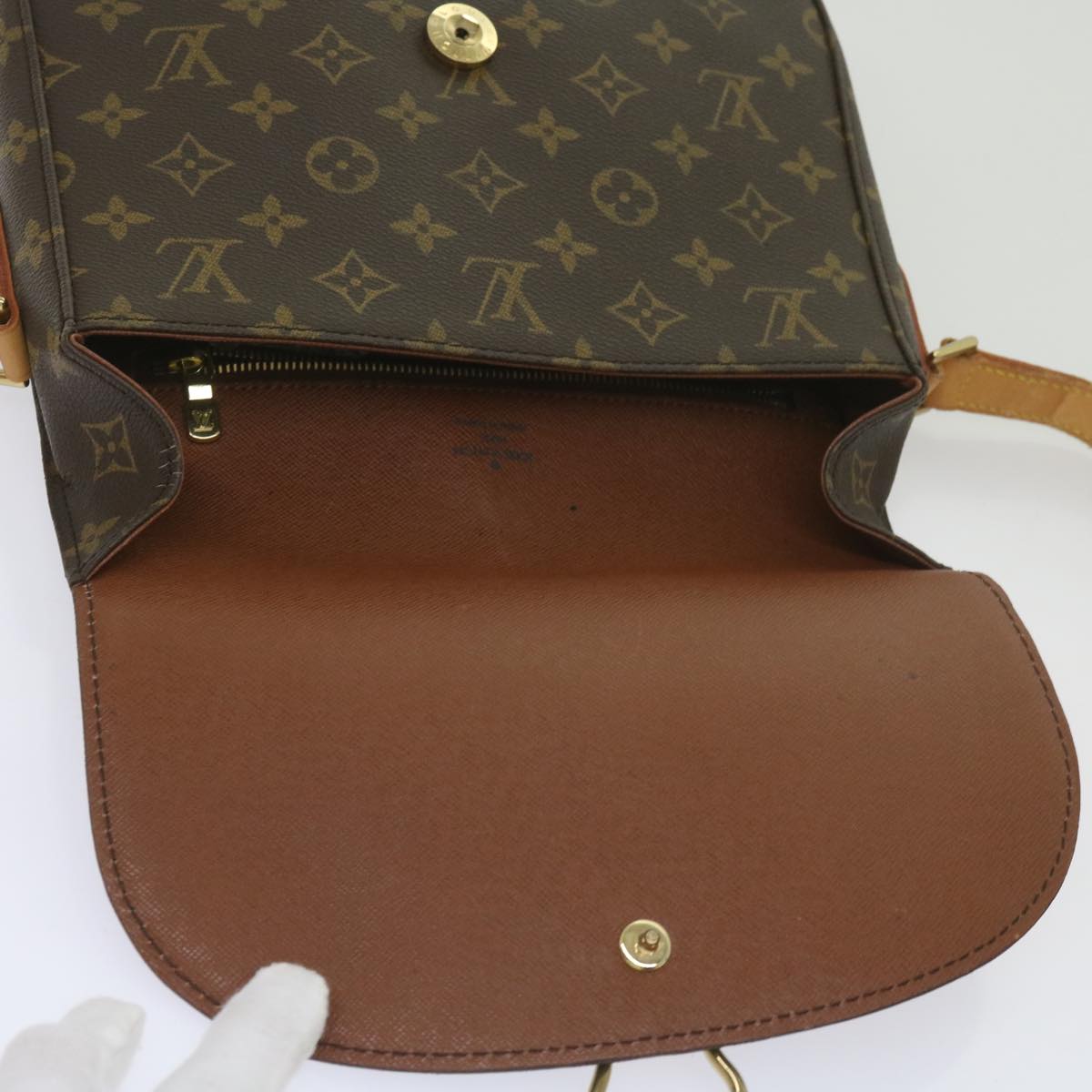 LOUIS VUITTON Monogram Saint Cloud GM Shoulder Bag M51242 LV Auth 65914