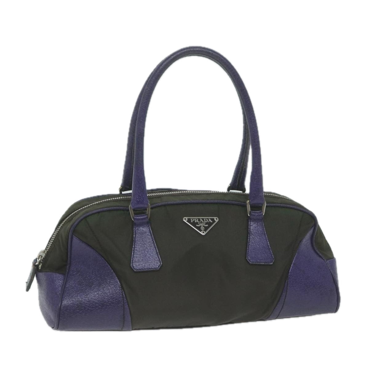 PRADA Hand Bag Nylon Purple Auth 65920