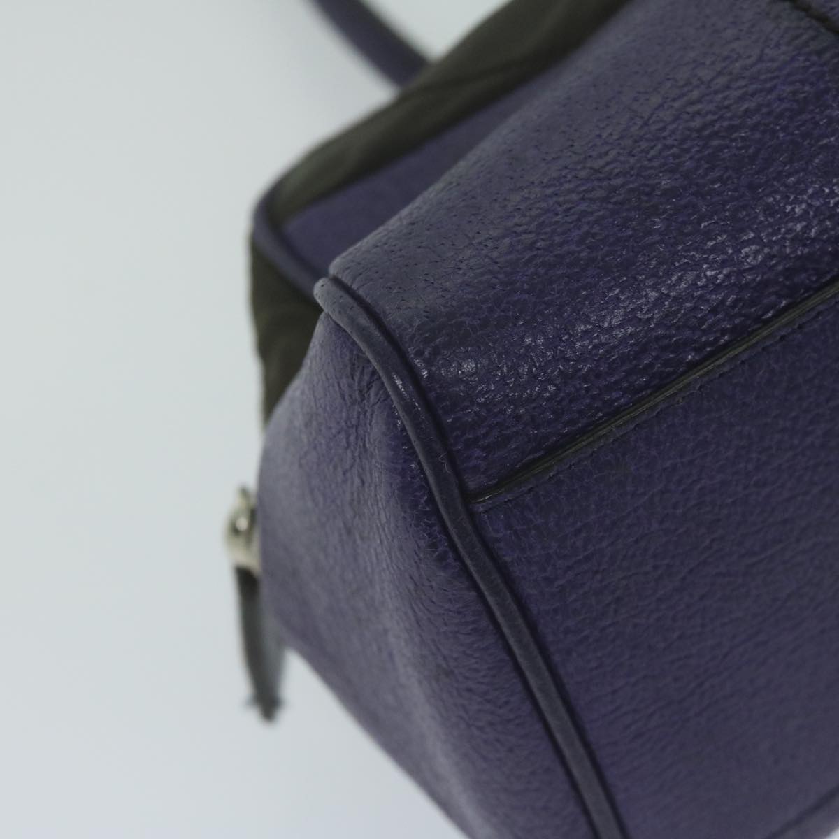 PRADA Hand Bag Nylon Purple Auth 65920