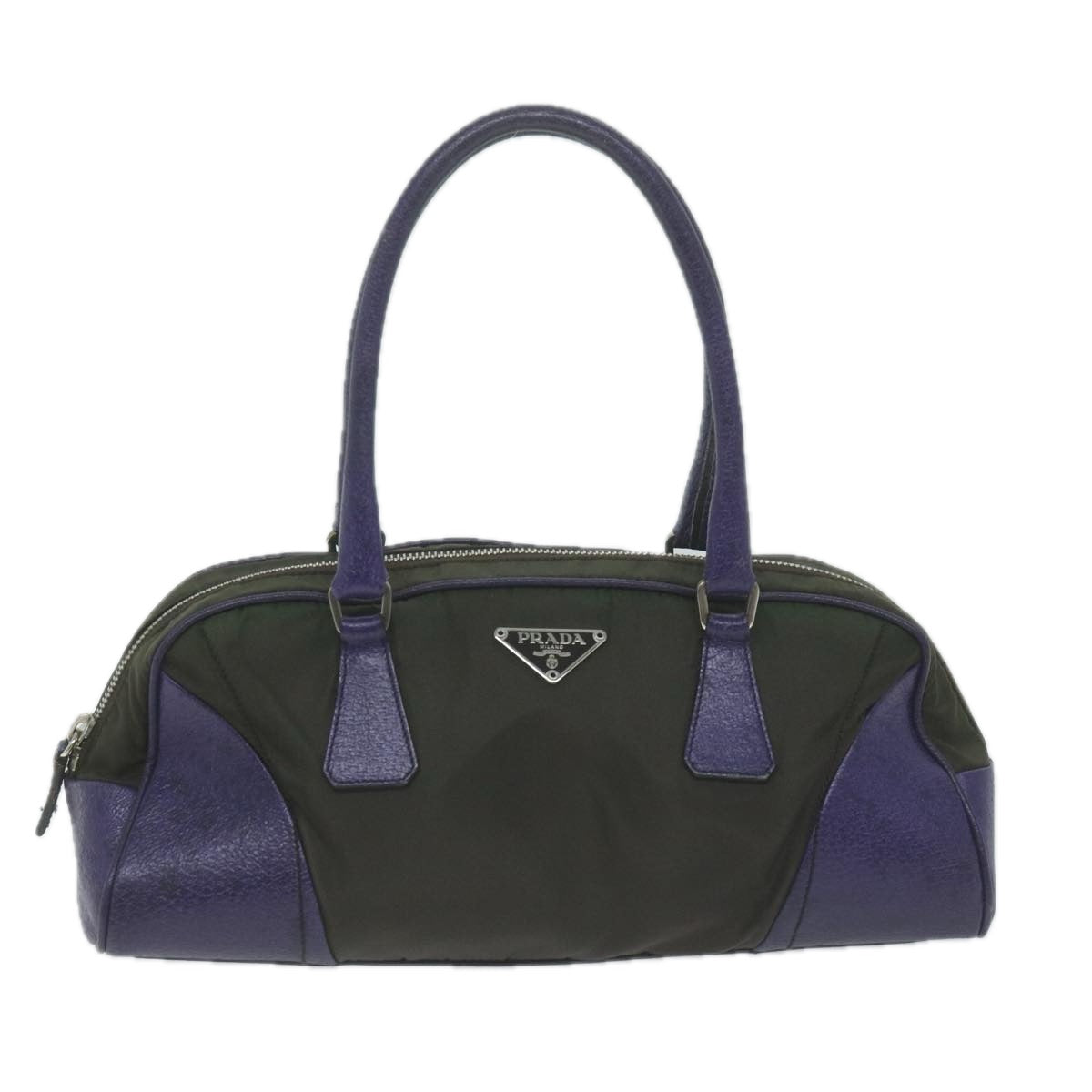 PRADA Hand Bag Nylon Purple Auth 65920