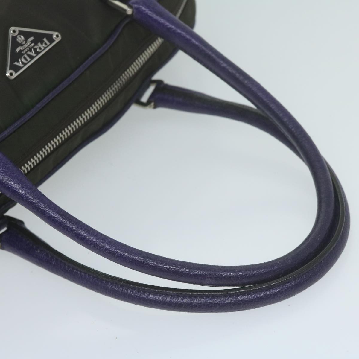 PRADA Hand Bag Nylon Purple Auth 65920