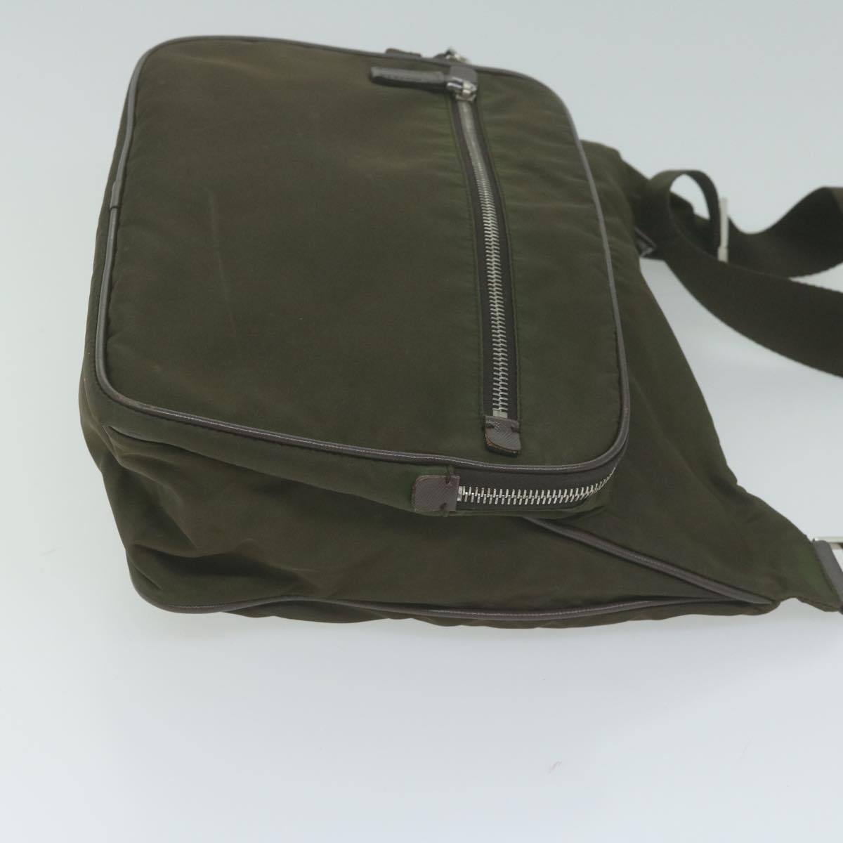 PRADA Shoulder Bag Nylon Khaki Auth 65932