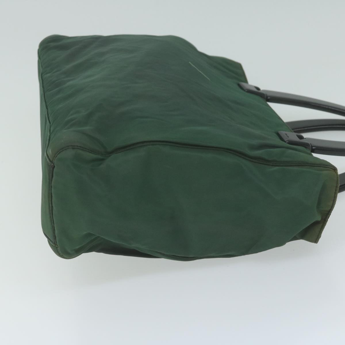 PRADA Hand Bag Nylon Green Auth 65933