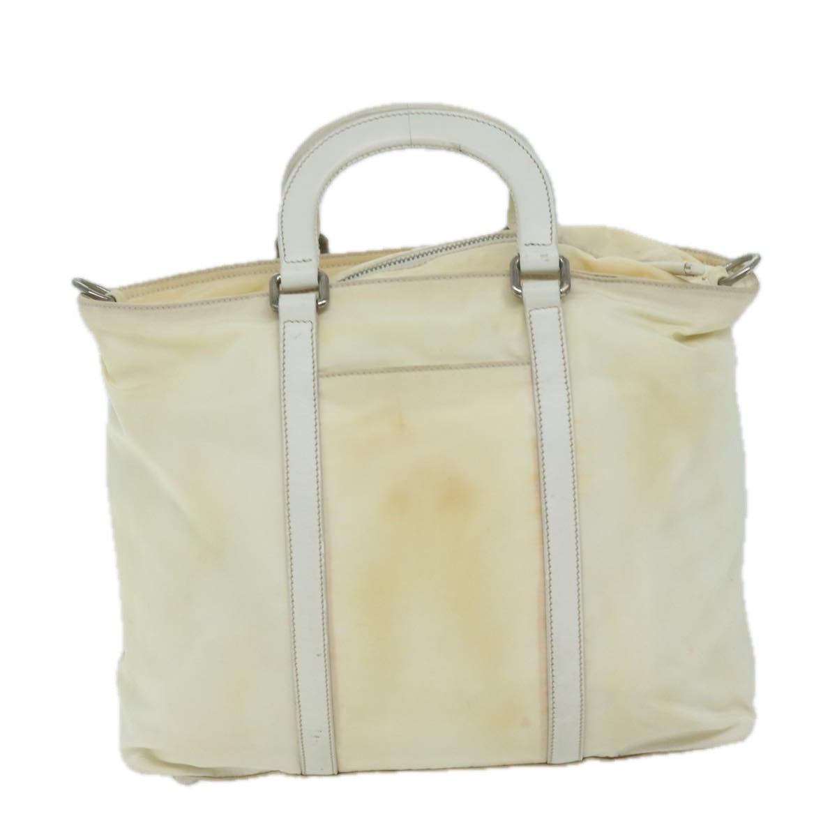 PRADA Hand Bag Nylon 2way White Auth 65956 - 0