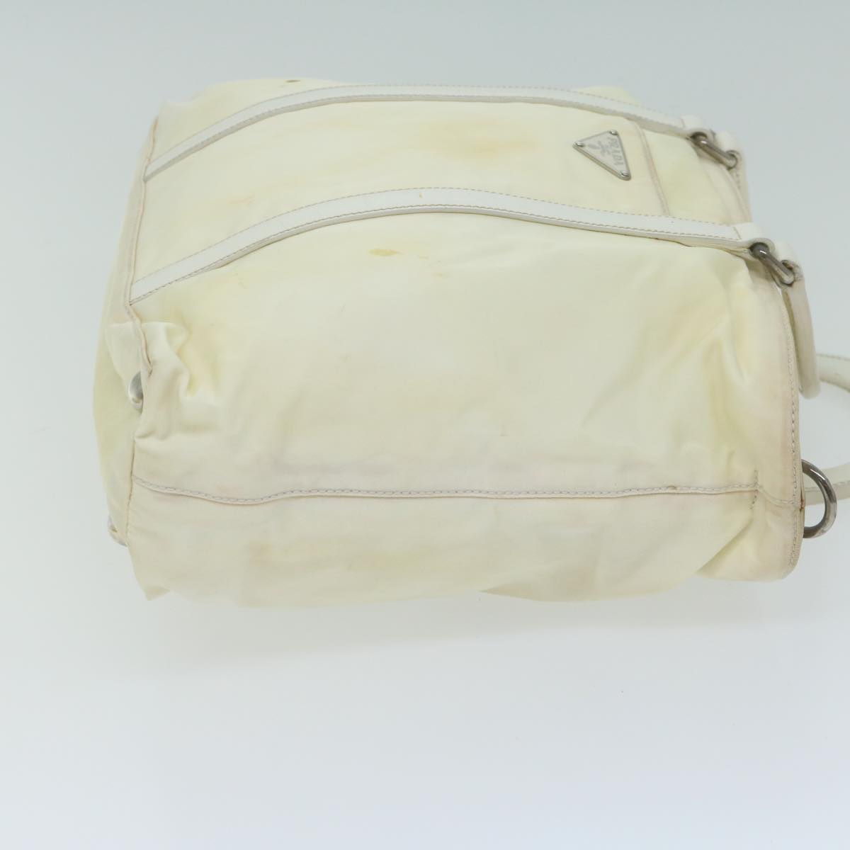 PRADA Hand Bag Nylon 2way White Auth 65956