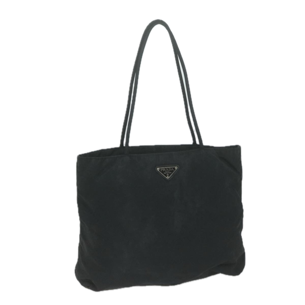 PRADA Tote Bag Nylon Black Auth 65965