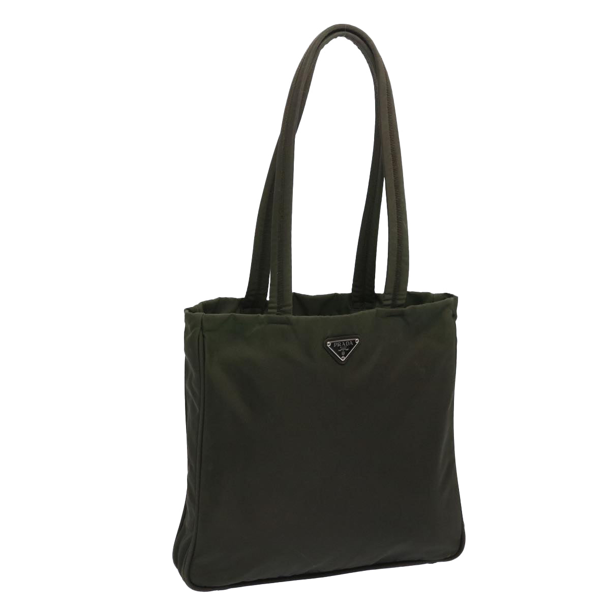 PRADA Tote Bag Nylon Khaki Auth 65977