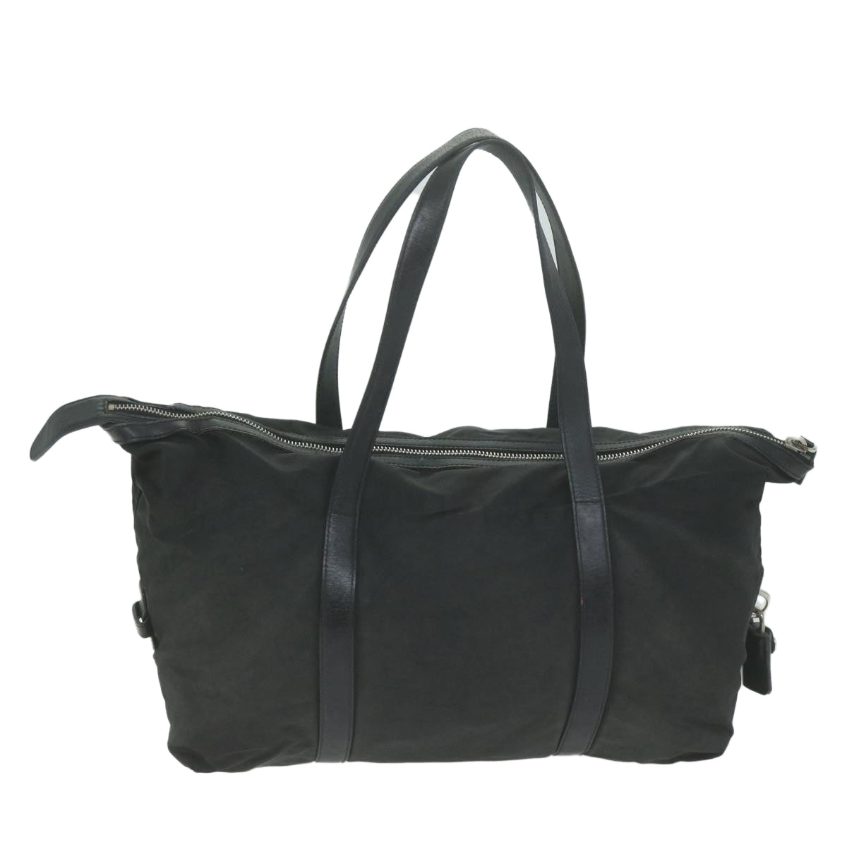 PRADA Hand Bag Nylon Black Auth 65981