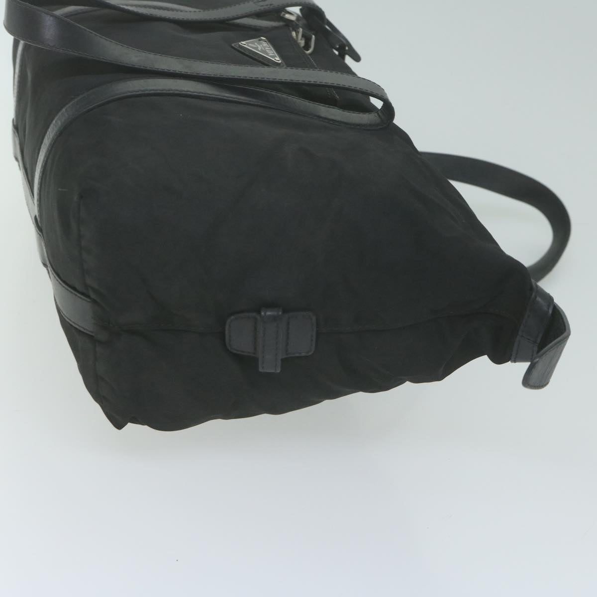 PRADA Hand Bag Nylon Black Auth 65981